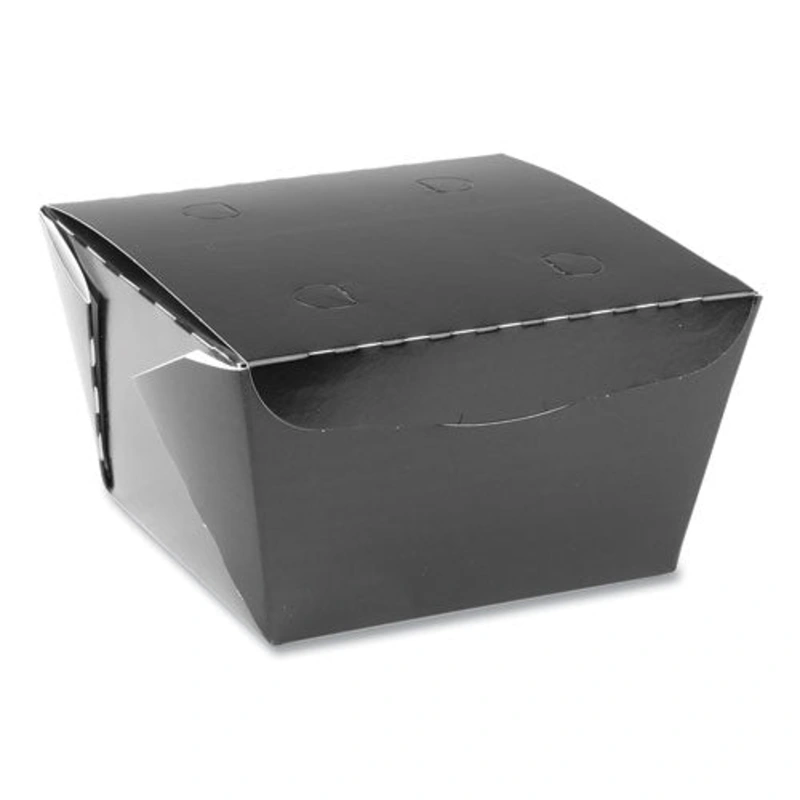 PACTIV Earthchoice Onebox Paper Box, 46 Oz, 4.5 X 4.5 X 3.25, Black, 200-carton