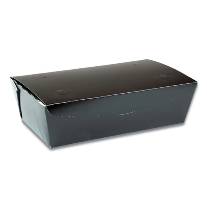 PACTIV Earthchoice Onebox Paper Box, 77 Oz, 9 X 4.85 X 2.7, Black, 162-carton